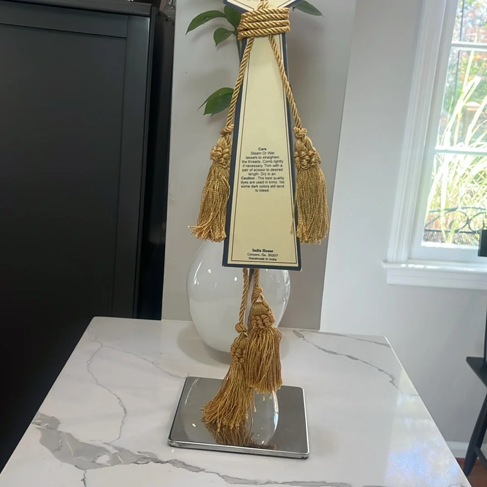 Curtain Tassels; Color: Gold; India House Trimmings NEW